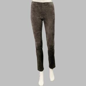 STOULS Size XXS Grey Lambskin Suede Leggings Casual Pants